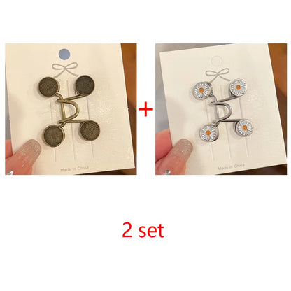 Women Skirt Pants Jeans Adjustable Waist Clip Metal Pins Clothing Accessories Sewing Women'S Brooch Set Tighten Waist Brooches