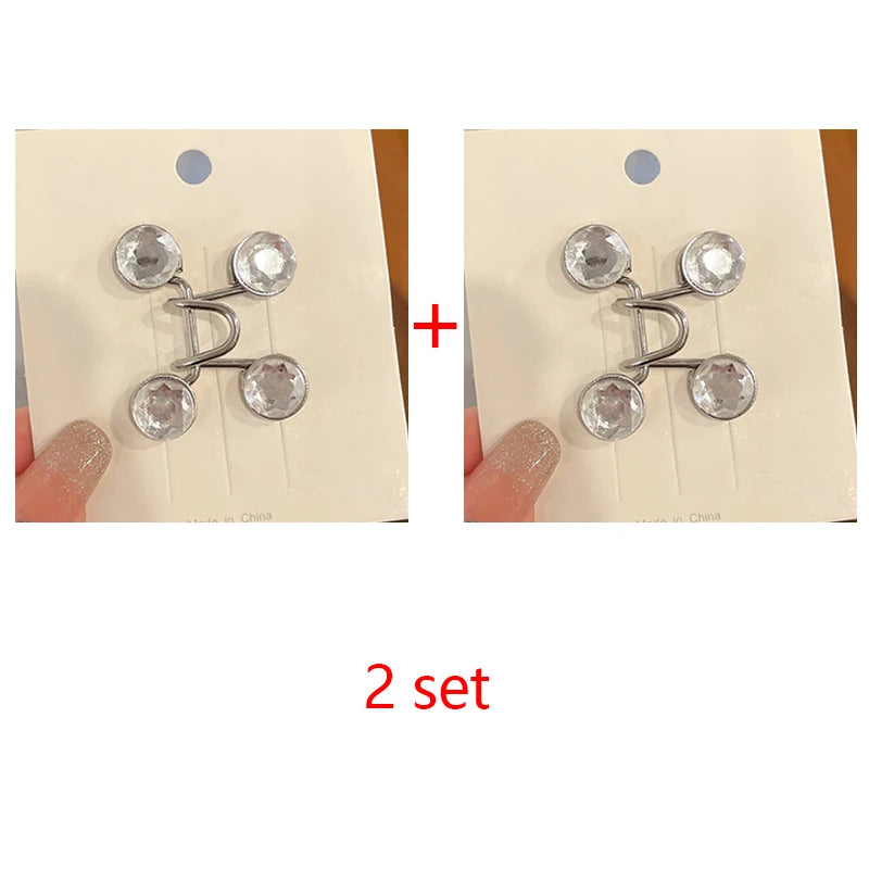 Women Skirt Pants Jeans Adjustable Waist Clip Metal Pins Clothing Accessories Sewing Women'S Brooch Set Tighten Waist Brooches