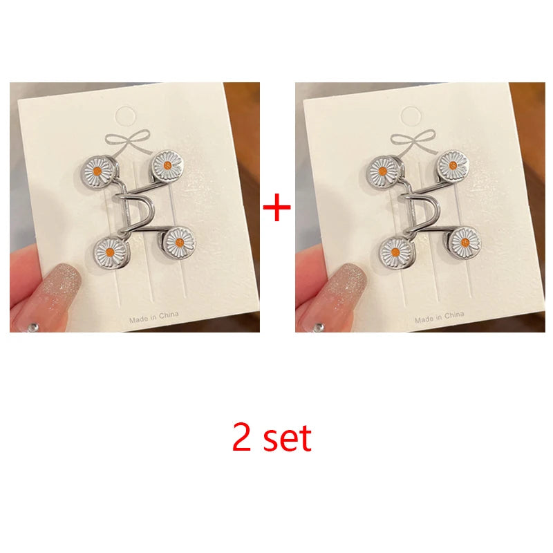 Women Skirt Pants Jeans Adjustable Waist Clip Metal Pins Clothing Accessories Sewing Women'S Brooch Set Tighten Waist Brooches