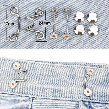 Women Skirt Pants Jeans Adjustable Waist Clip Metal Pins Clothing Accessories Sewing Women'S Brooch Set Tighten Waist Brooches