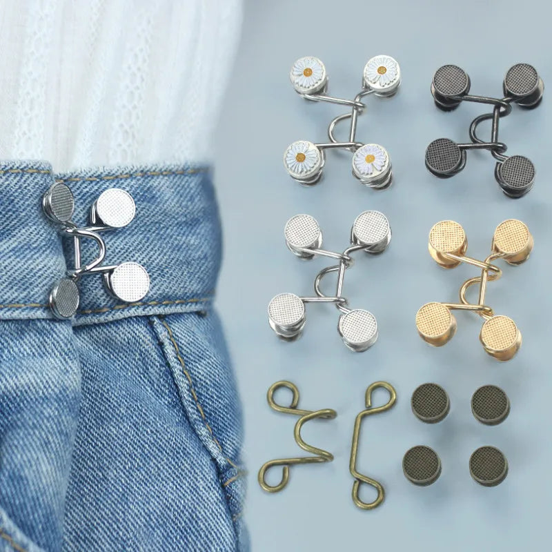 Women Skirt Pants Jeans Adjustable Waist Clip Metal Pins Clothing Accessories Sewing Women'S Brooch Set Tighten Waist Brooches
